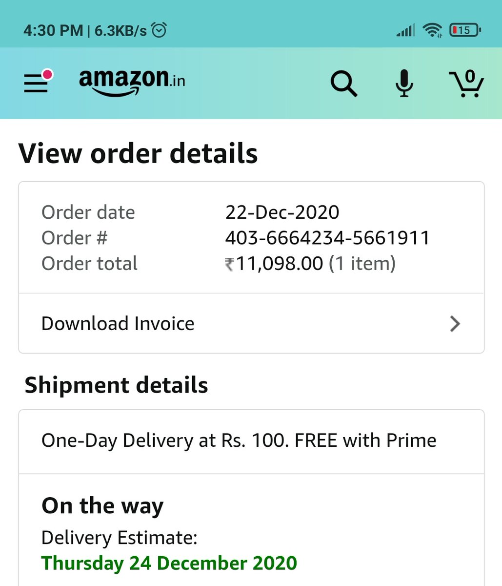 aakash_sarcasm's tweet photo. I have paid extra amount and still not delivered in one day. Now its lying on final delivery station and still not out for delivery @amazonIN @AmazonHelp please help because it's office address and will not available after today 6pm and next 3 days. https://t.co/StDZgw1vHt