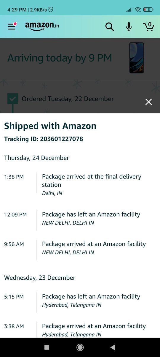aakash_sarcasm's tweet photo. I have paid extra amount and still not delivered in one day. Now its lying on final delivery station and still not out for delivery @amazonIN @AmazonHelp please help because it's office address and will not available after today 6pm and next 3 days. https://t.co/StDZgw1vHt