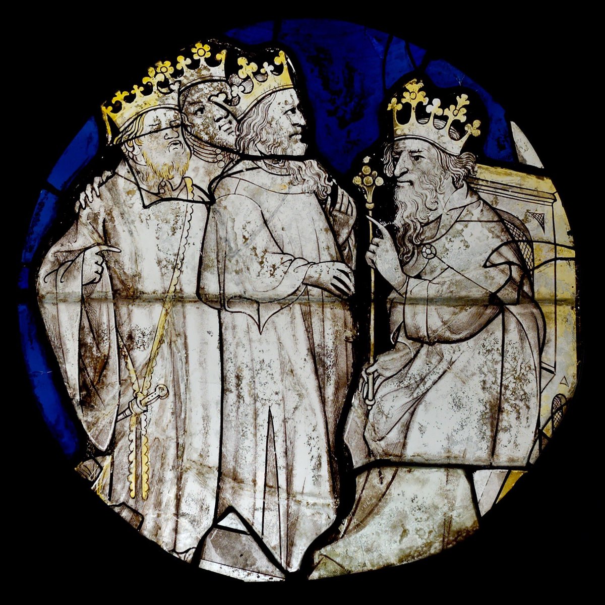 The Magi before Herod, French 15th-century stained glass