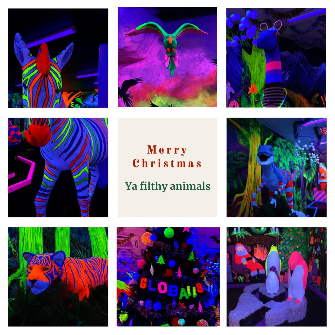 GLOBALLS_'s tweet photo. Tomorrow is the big day, and we just wanted to wish everyone a warm and safe Christmas, from our family to yours ❤️🎄❄️ 

If you have made a booking with us after Boxing Day, please get in touch with us ⛳️

#globalls #minigolf #christmas #winter #uv https://t.co/sk5AYgn2tS
