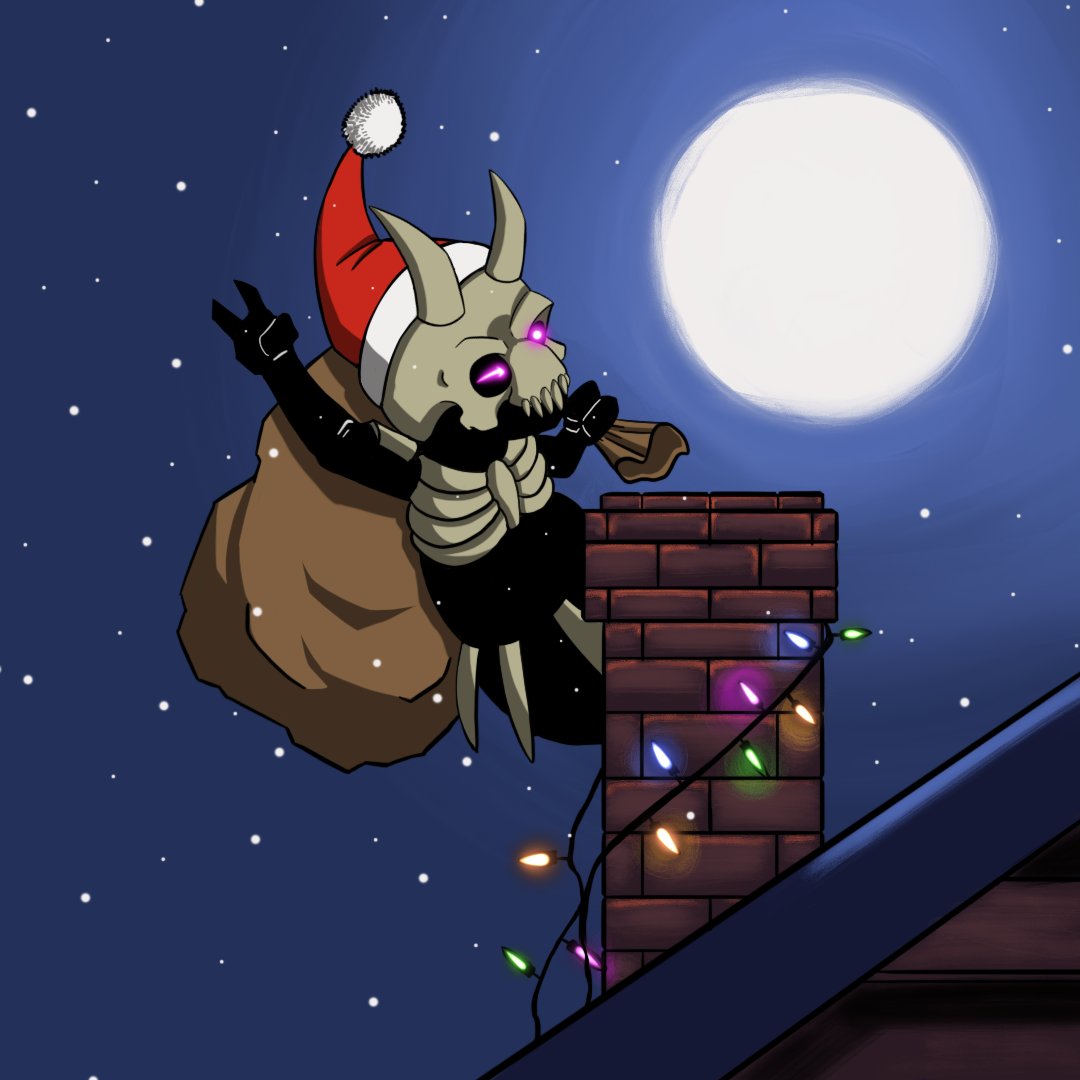 DisasterGames's tweet photo. On behalf of Morkull and his entourage of slaves, we want to wish you a happy and prudent Christmas 🎅🎄

#indieworld #indiegame #indiedev #metroidvania #MerryXmas https://t.co/fWHkcF3SJ1