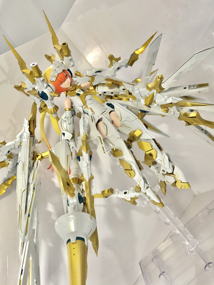 AOGAMI_O's tweet photo. ちまちま進めてたメガミが完成したのであげ！
オリジナルメガミデバイス「バレットナイツ ワルキューレ」です！！

ランチャー中心に、メガスラッシュエッジ、アルナイルロッド、SOLラプター等を組み合わせて製作しました #メガミデバイス https://t.co/puvuTcA3Dd