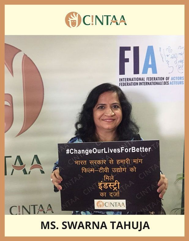 CintaaOfficial's tweet photo. #CINTAA #DemandForIndustryStatus : Ms. Swarna Tahuja  देश की अर्थव्यवस्था में एंटरटेनमेंट इंडस्ट्री का योगदान लगभग 1.75 लाख करोड़ रुपये, प्रतिवर्ष।सरकार की और से लाभ - शून्य| 
 @actormanojjoshi @amitbehl1 @SuneelSinha @deepakqazir  @abhhaybhaargava @sanjaymbhatia @GhanshyamSriv19 https://t.co/y3RrsdpC5y
