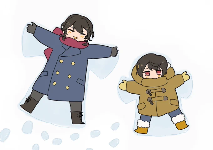 大好きなお兄ちゃんにスノーエンジェルを教えてもらったクリスマスイブの思い出 