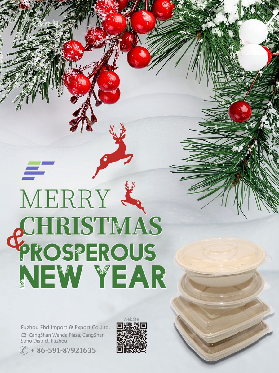 Nomi82168823's tweet photo. Merry Christmas to everyone and have a Brightest New Year! Fromm all the team at FHD! #FHD #Happyholidays #Foodpackaging #Ecofriendlyproduct #Foodcontainer #SugarcaneBagasse #PulpPaper #Newyear #Safety #Health https://t.co/lVdfQMnExH