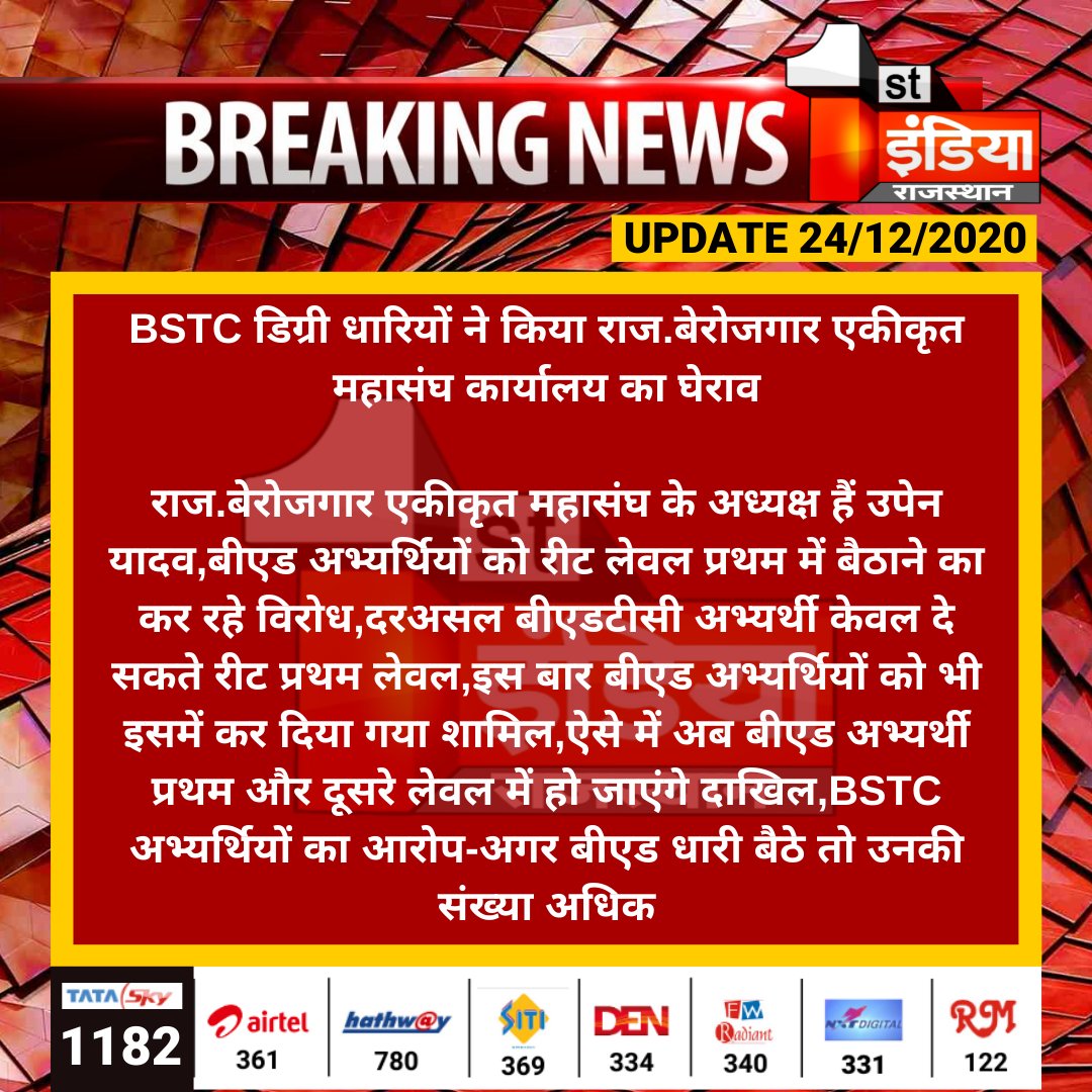 First india news Rajsthan tweet media