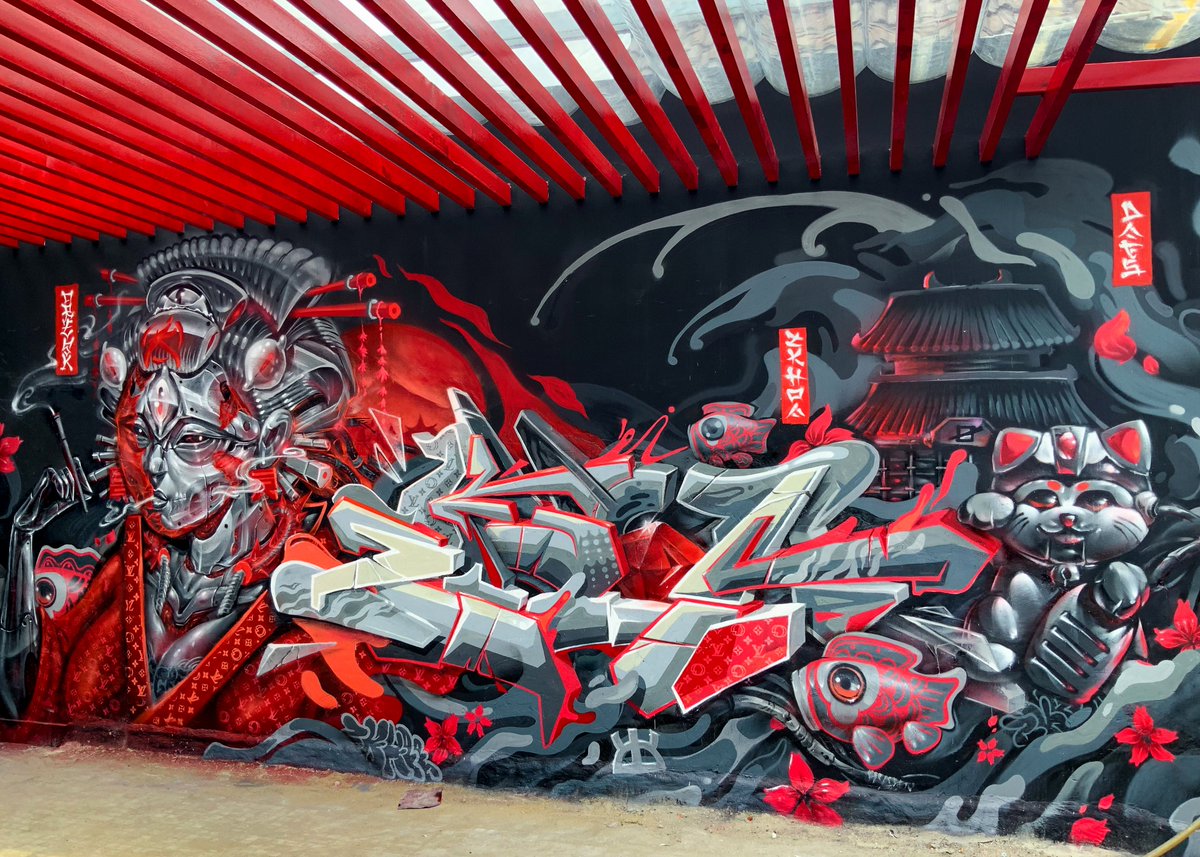 Kojiki remain
Paint with my team Wallovers 
Cresk - ZKhoa - Daes
#graffiti #streetart #asian #graff #art #ContemporaryArt  #vietnam