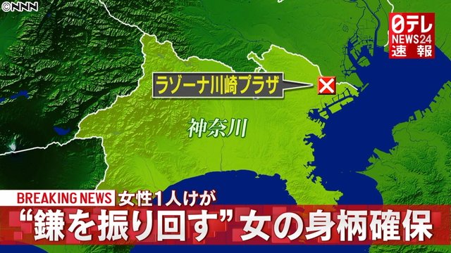 【身柄確保】ラゾーナ川崎で女が“鎌”振り回す、1人けが 神奈川
news.livedoor.com/lite/article_d…

消防によると、20代の女性1人がけがをしていて、右手首や頭部に切り傷を負っているという。