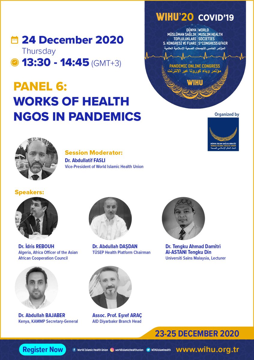 DoctorBajaber's tweet photo. Join me today as I highlight the strides made by @kammpofficial in my talk "The role of Health Organizations During the Pandemic".
#healthcare #kammp #nmcrc #world
#Kenya #health #conference #webinar #awareness #pandemic #covid19
Register now at https://t.co/jS4nJ9Ixxi https://t.co/4fAkDaLdm6