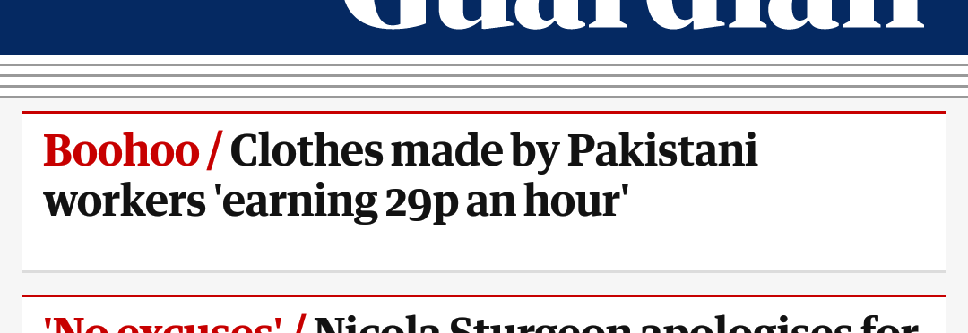 Surprisingly unsympathetic headline from The Guardian today