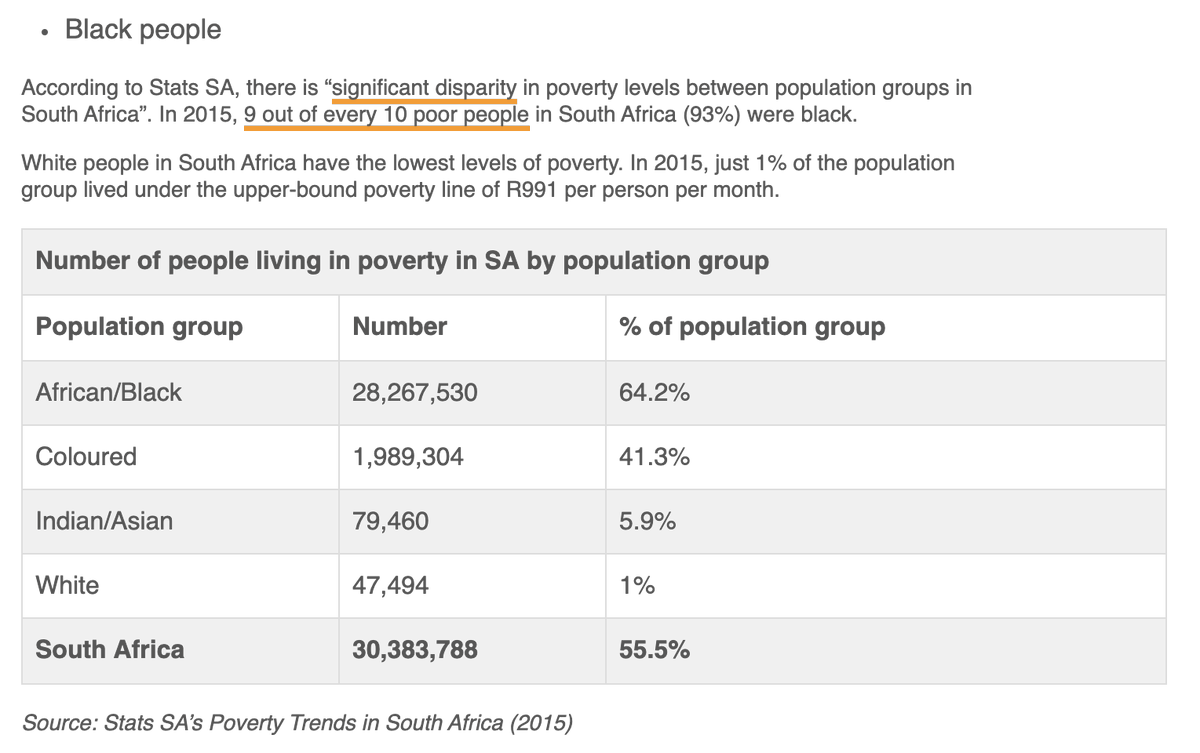 As a means of illustrating the need to acknowledge race: if we refuse to do so, how can we begin to address the "significant disparity in poverty levels between population groups" where "9 out of every 10 poor people in South Africa" is black?