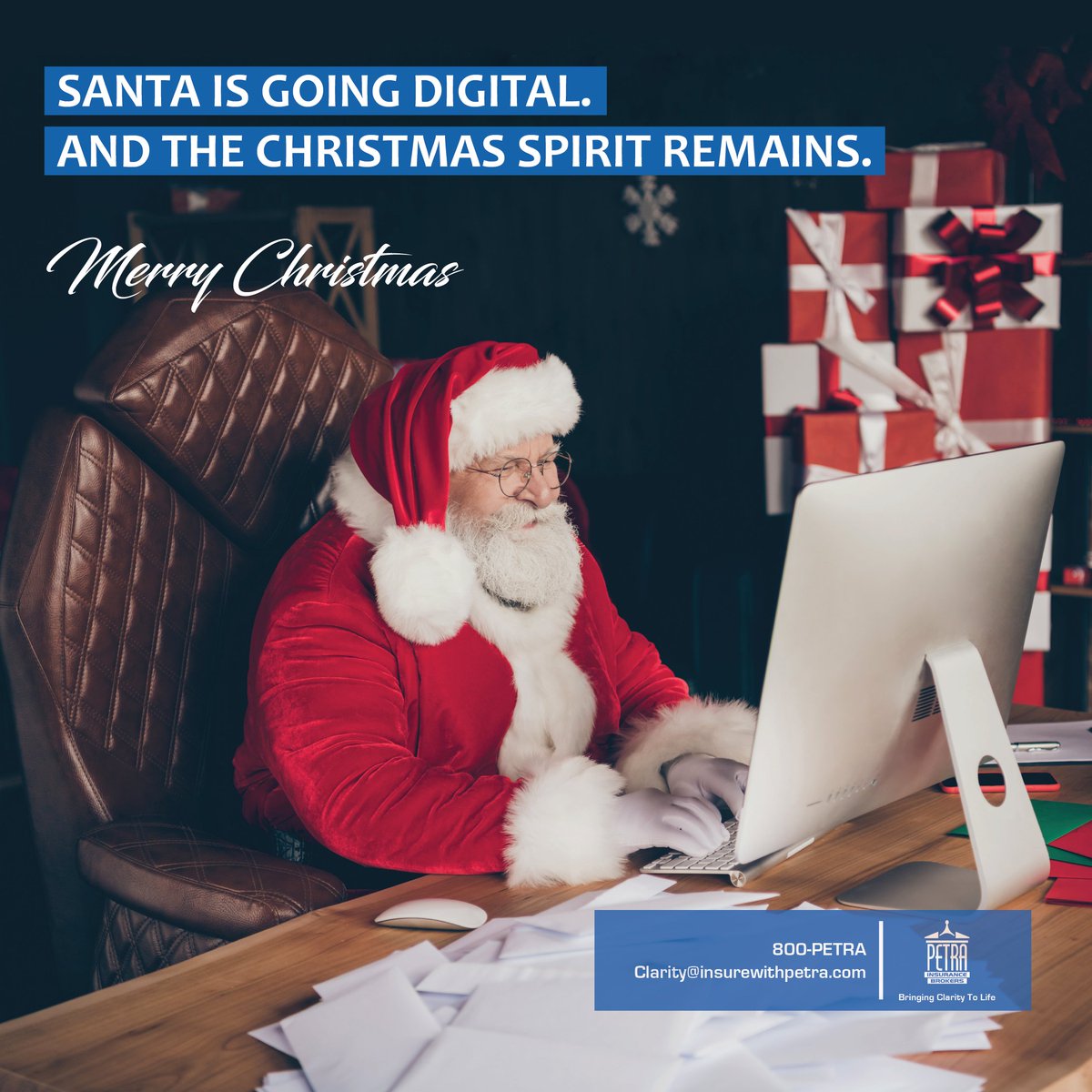 This year, you can still hold on to the magic of Christmas behind your screen and, with a simple touch, keep all your loved ones safe in one click.
May the spirit of Christmas bring you and your family love, hope and happiness.

From the Petra family.

#insurewithpetra #christmas