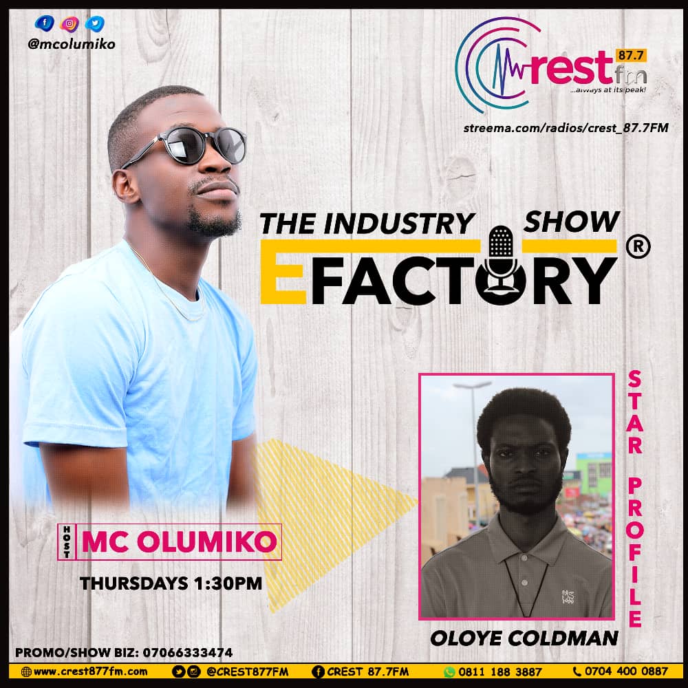 mcolumiko's tweet photo. Where are the #ColdGeng? Let's relate today on the #IndustryShow as we talk art, music and more with @Oloye_Coldman, @flakkyolowo
💿 @DJKAYKANG 📻 @crest877fm.
#StarProfile #EF #Talent #tot #issabBiG1 https://t.co/zN1kMndPVm