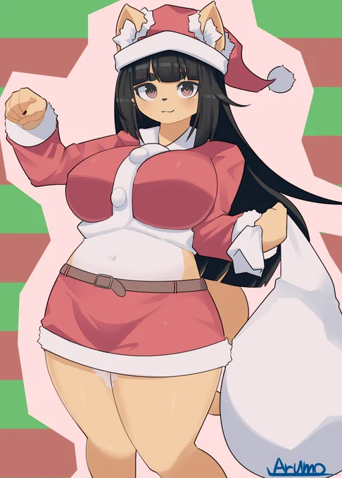 サンタきつね 