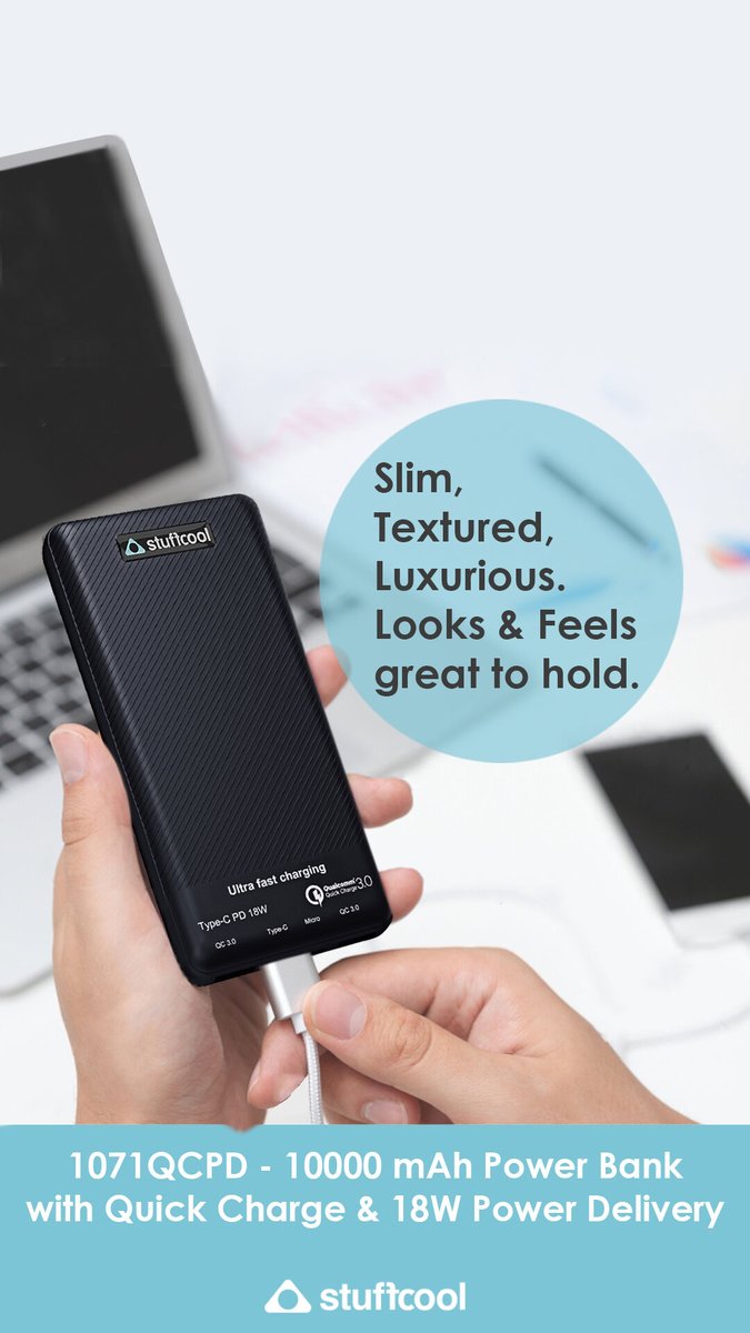 Stuffcool's tweet photo. Looking for a power bank that is light & fast? Charge your phone ANYWHERE with Stuffcool Type-C 3A 10,000 mAh Power Bank.
Shop now at https://t.co/foRaFfSjqh
#stuffcool #lilthingsmatter #powerbank #powerbankoriginal #protection #shoponline #compactpowerbank #portablecharger https://t.co/QuiYEqlX5Q