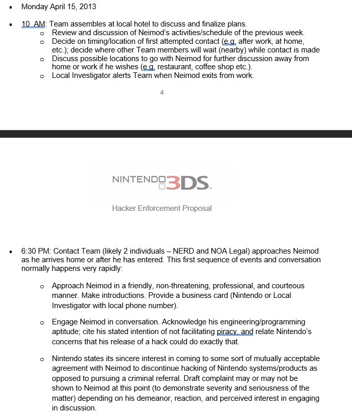 柳長風בטוויטר 任天堂的内部文件又泄漏了 这次泄漏的文件有点意思 其中有一份文件是对13年破解了3ds的黑客进行监控和招安 这个计划做的非常详细 先礼后兵 包括如何接近 如何聊天 如何正确的进行彩虹屁 如果不成功便成仁 文件还计划了事发后如何对大众公关