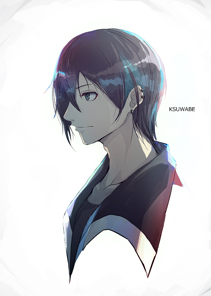 カイト(ボーカロイド) 「#灰画 」|ケースワベ【K-SUWABE】のイラスト