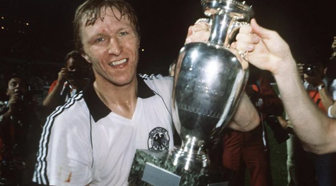 21. Horst Hrubesch Hamburg - StrikerTwo towering headers in the European Championship final were enough to secure yet another trophy for Wear Germany. Made up for the disappointment of losing to Nottingham Forest in the European Cup final.
