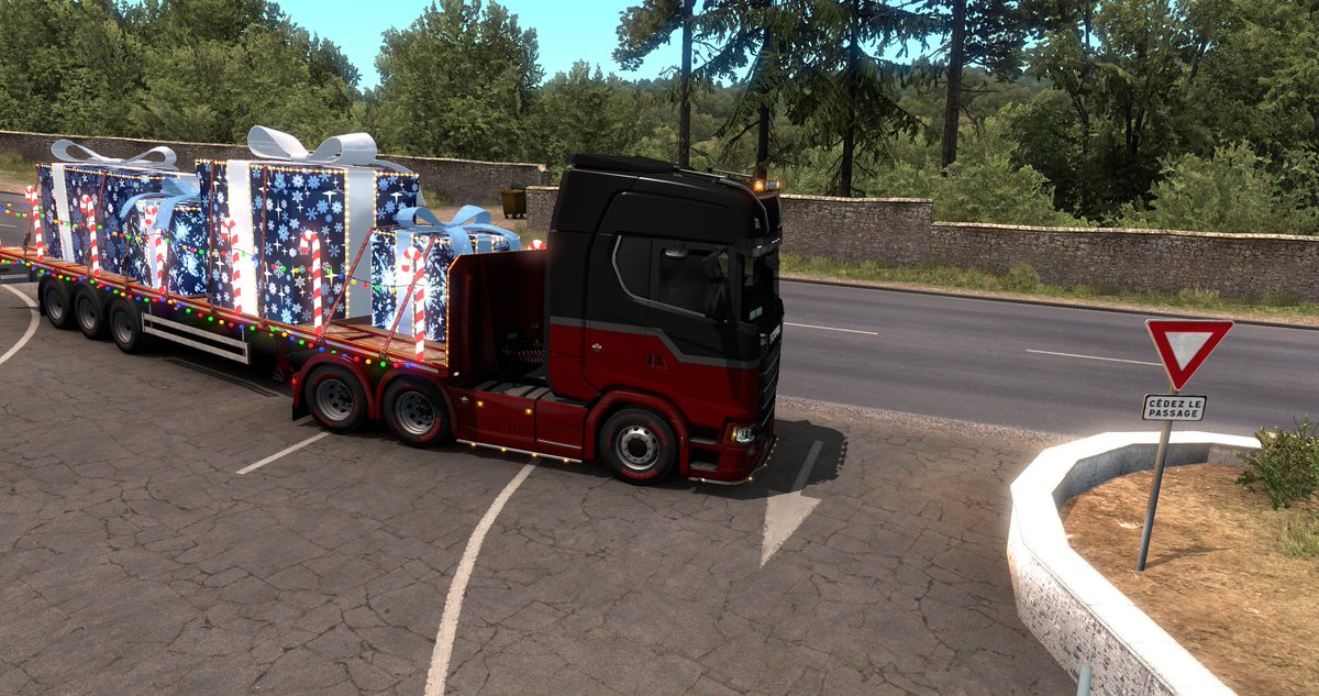 vtrucker_andre's tweet photo. Last job before Christmas Holidays done, -3 to reach my personal goal... Merry Christmas #BestCommunityEver, to you and your families. #XmasWiseGiving @SCSsoftware @TruckersMP https://t.co/TdCM9qDDVk