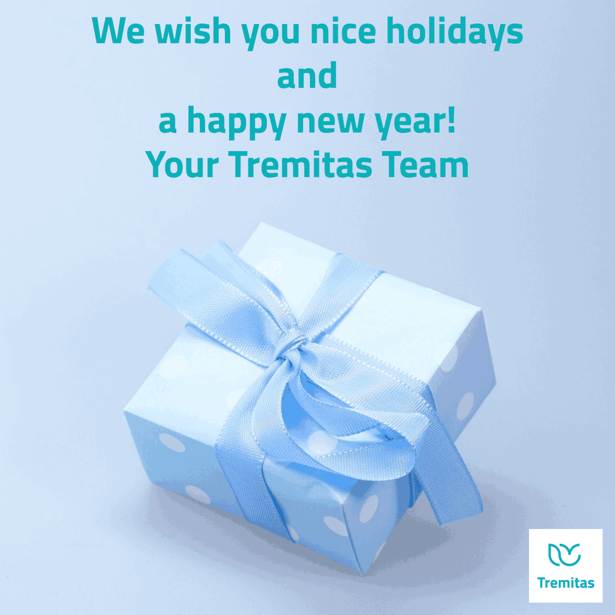 Tremitas_Corp's tweet photo. Dear Tremitas Community!
After an exciting year for all of us, we wish you a wonderful holiday season and a happy new year!
Your #Tremitas team 🎄✨🎉 https://t.co/a8WW9kwaSP