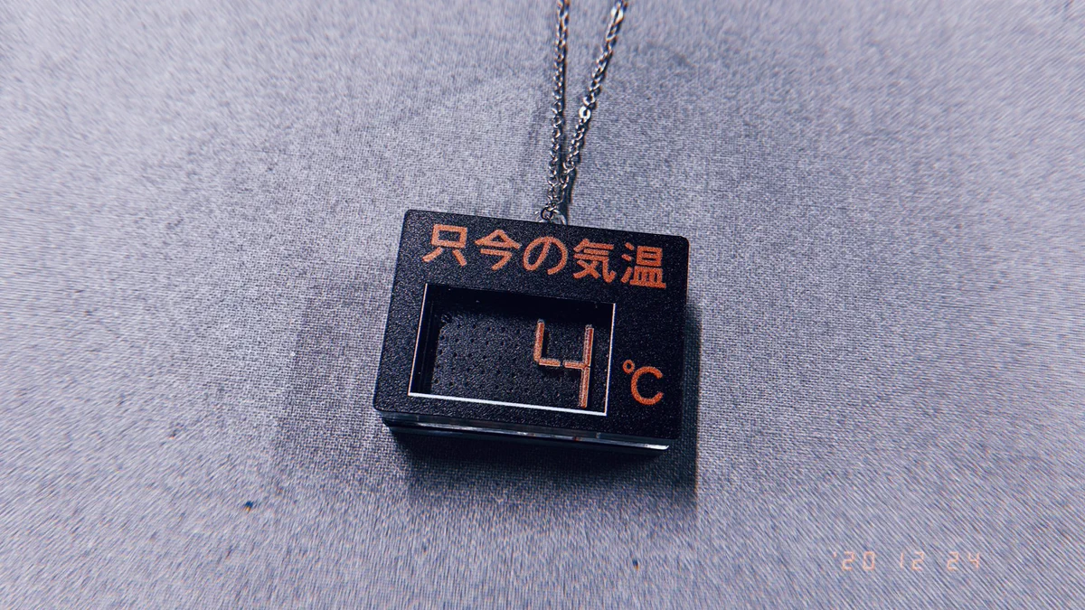 4℃のネックレスができました！只今の気温が4℃のネックレスw
