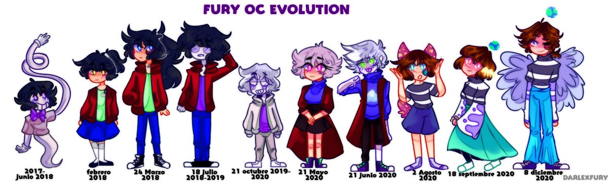 DamyFurY's tweet image. Se me ocurrió hacer esto
Aquí les muestro la evolución de mi Oc principal desde mis inicios en esto del dibujo hasta actual (3 años dibujando wow).

#OcEvolution Nose si la idea exista pero si te animas a hacer algo así mencioname💕 y usar hashtag .
Me encantaría ver lo