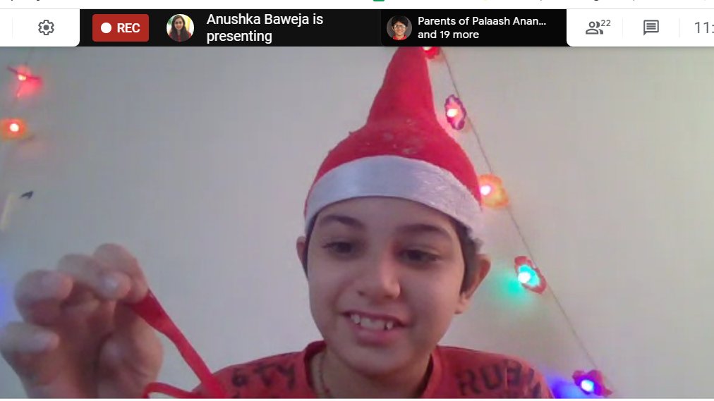 diptirulz1's tweet photo. Christmas Celebration in full swing with G4 students in the virtual set up also, developing international mindedness and witnessing student agency #distancelearning @Ms_Ritu @FSSurat https://t.co/iP4esbtC9L