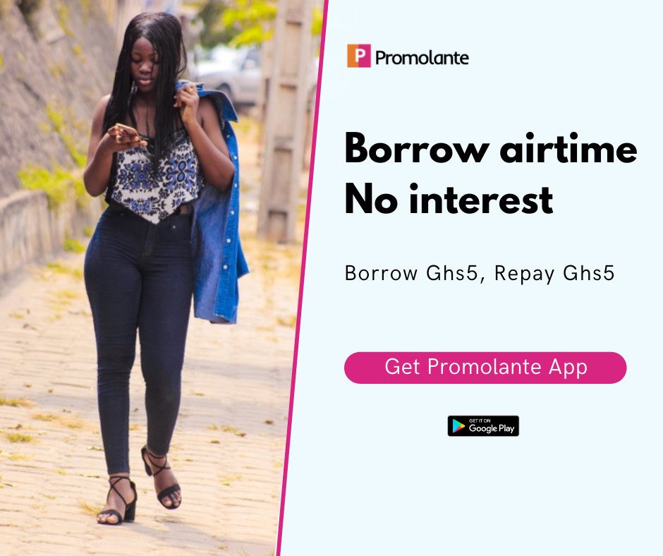 Promolante mobile app allows you to borrow airtime and repay later with no interest charges unlike the telcos. If you borrow Ghs5, you'll repay Ghs5, no interest.

Download the app today play.google.com/store/apps/det…

#Ghana #mtnghana #vodafoneghana