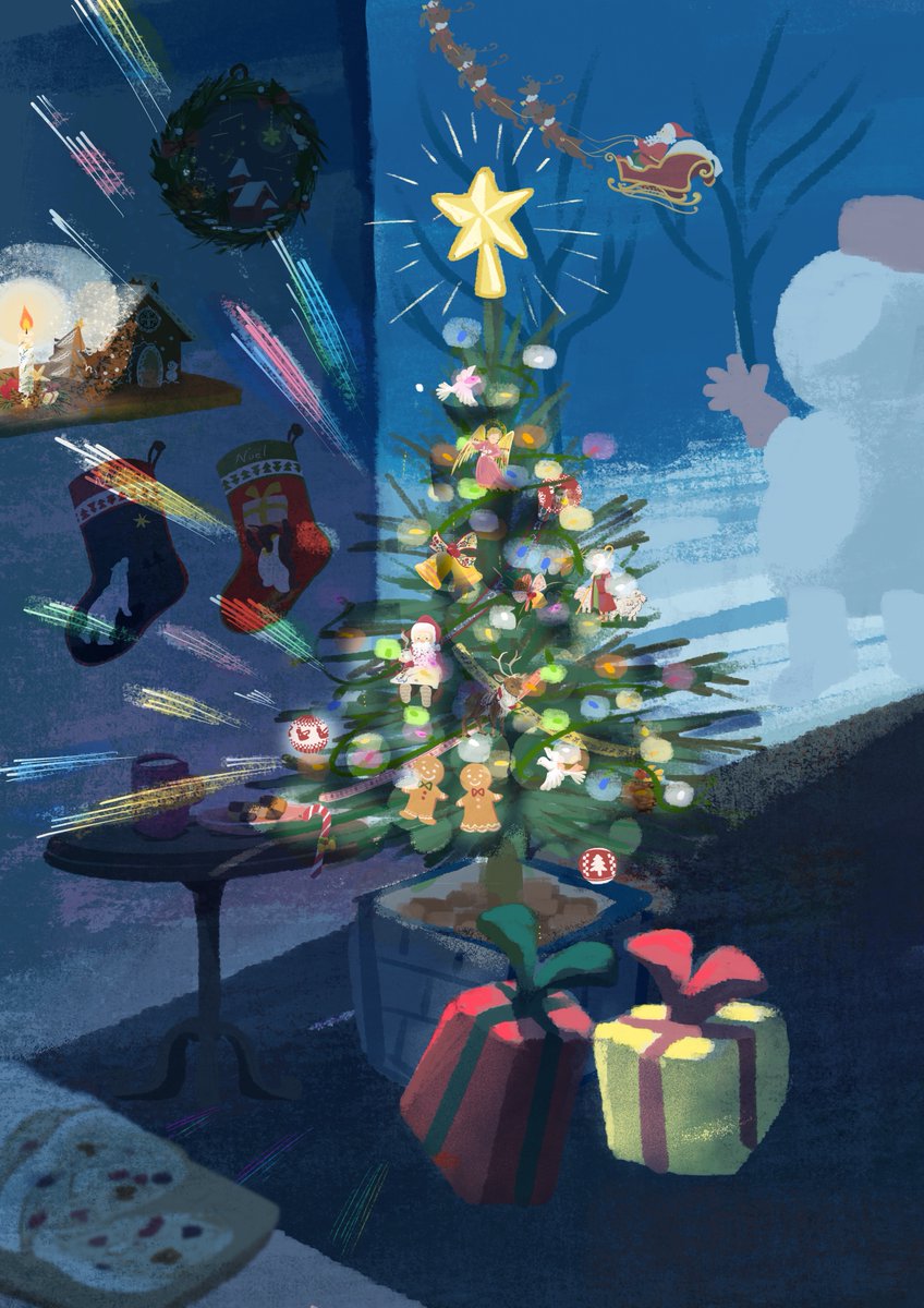 三上 鮎子 イラストレーター Ayuko Mikami クリスマスイブの今日はプレゼント クリスマスにプレゼントする由来は聖ニコラウスから来たとか 東方の三博士がイエスキリストに贈り物をしたことからとか色々言われているようですが 難しいこと抜きで
