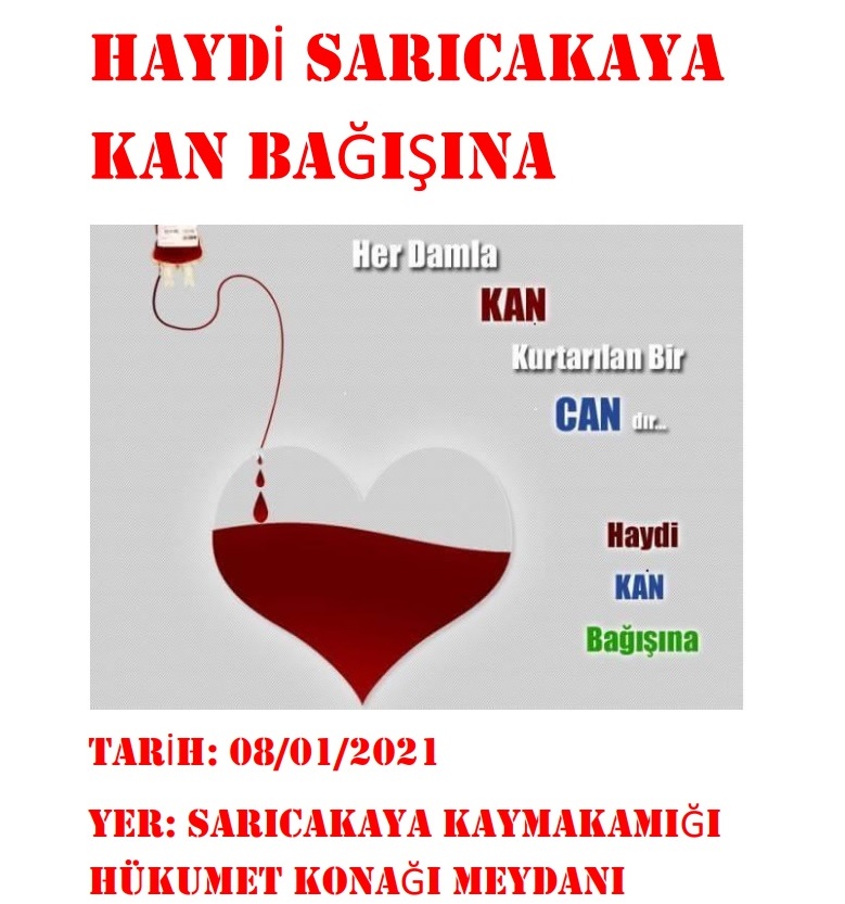 Haydi Sarıcakaya Kan Bağışına
