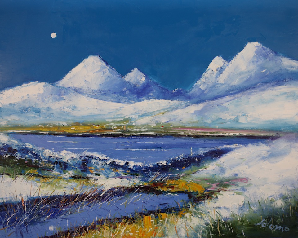 The Jolomo Studio would like to wish all our friends and supporters a happy, blessed and safe Festive season. Dreaming of a #whitechristmas? Here's 'Heavy Snowfall, An Cliseam, Isle of Harris'. Take care!