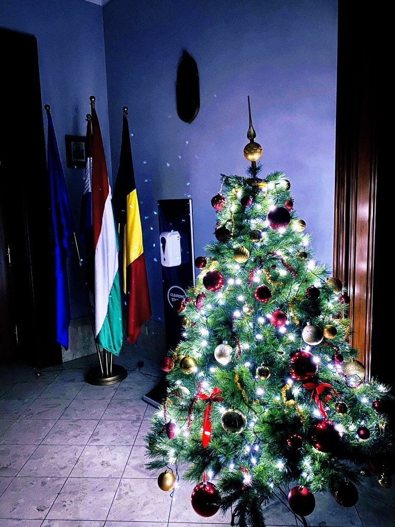 tamasivankovacs's tweet photo. Merry #Christmas and a Happy 2021 from all of us at the #Embassy of #Hungary in #Brussels to all our friends and partners, #Hungarians, #Belgians (#Flemish, #Walloons, #German-speakers), #Luxembourgers and members of the #diplomatic, #EU & #international community ✨🇭🇺🇧🇪🇱🇺🇪🇺🎄🎆 https://t.co/S4P980akcs
