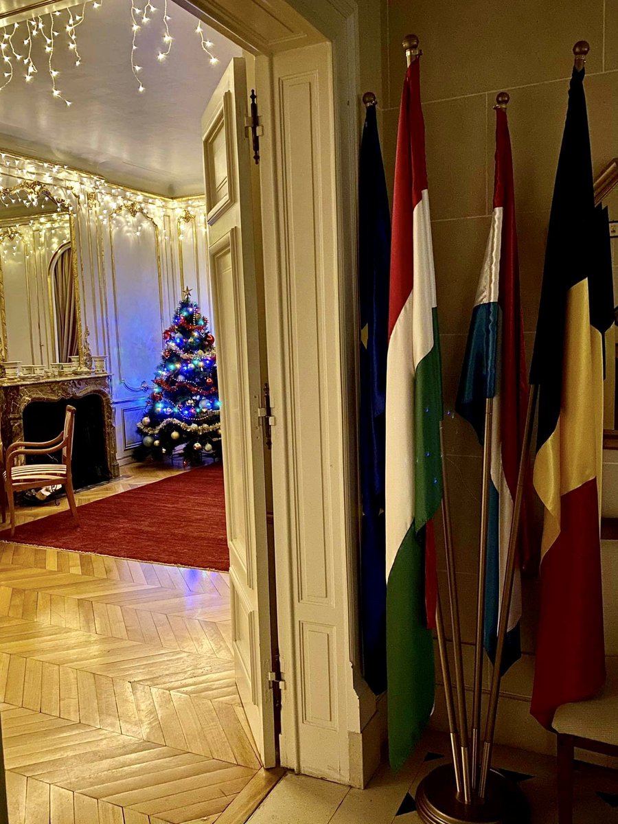 tamasivankovacs's tweet photo. Merry #Christmas and a Happy 2021 from all of us at the #Embassy of #Hungary in #Brussels to all our friends and partners, #Hungarians, #Belgians (#Flemish, #Walloons, #German-speakers), #Luxembourgers and members of the #diplomatic, #EU & #international community ✨🇭🇺🇧🇪🇱🇺🇪🇺🎄🎆 https://t.co/S4P980akcs
