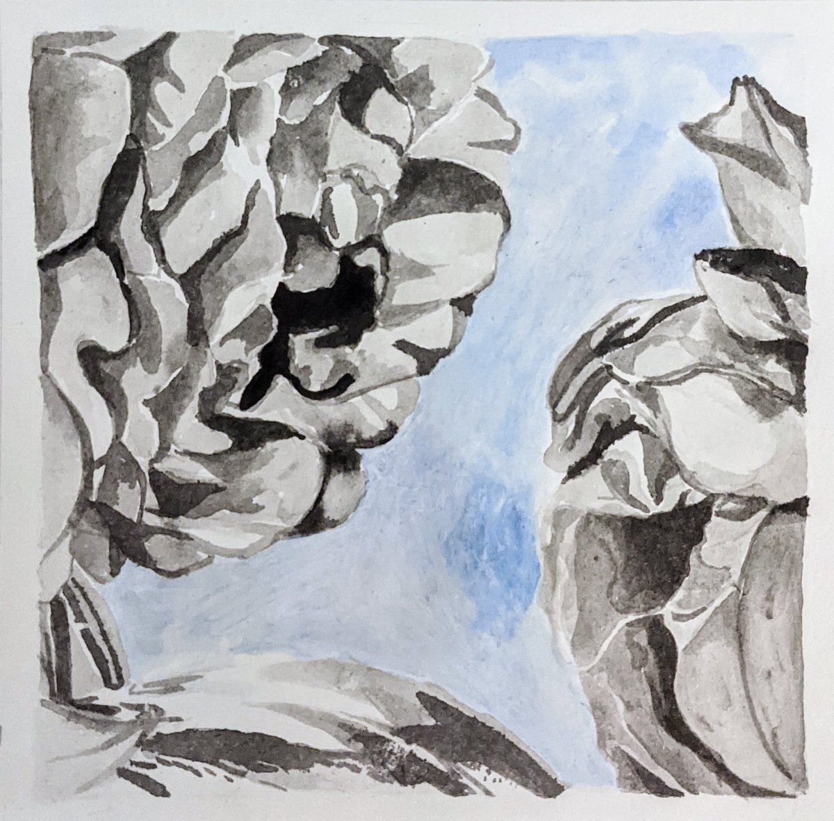 Small piece I painted for my grandma to keep her spirits up - I'll pop it through her letterbox later ... 

#roses #inkpainting #fauna #BAMEartist #christmascards #handpainted #watercolor #tier4 #family