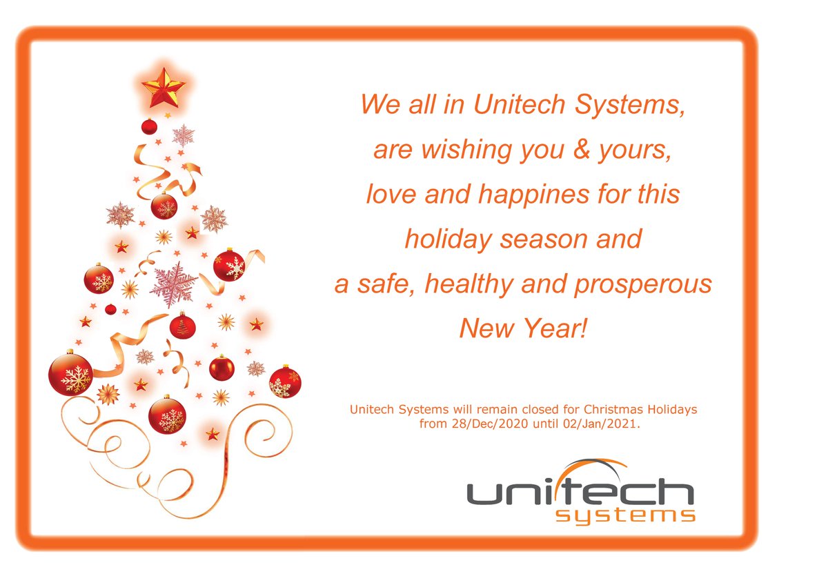Unitech_Systems's tweet image. Happy &amp;amp; Safe Holidays to everyone!