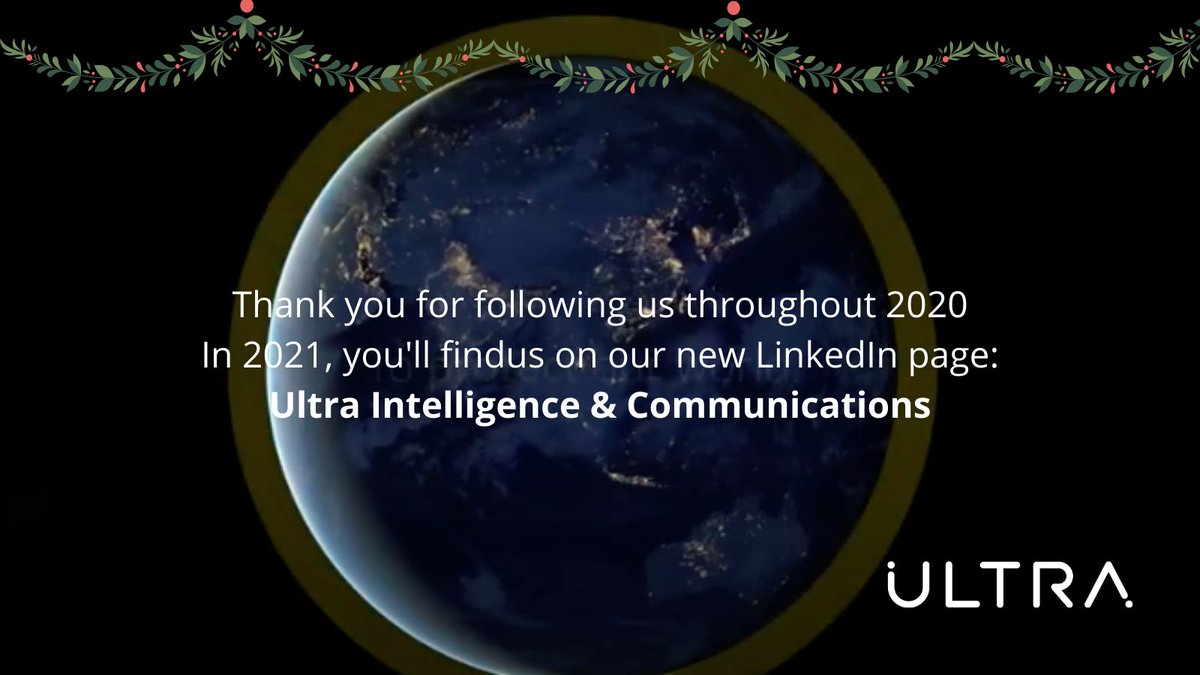 UEGigaSat's tweet photo. We're looking forward to 2021. Starting on January 1st, we’ll see you on our new LinkedIn age: Ultra Intelligence &amp; Communications #satcoms #satellite https://t.co/PNZtzK5Qhi