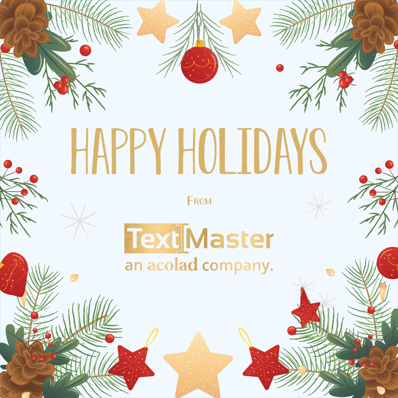 textmaster's tweet image. Happy Holidays and Merry Christmas Eve everyone! The whole TextMaster team wishes you the best for 2021 ❤️🎉 Cheers! 🥂 #textmaster #localisation #crossborder #endofyear #christmas