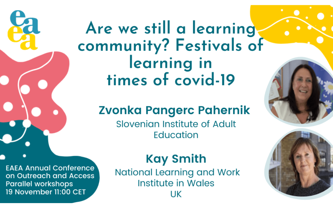 AndragoskiSLO's tweet photo. @zvonka_pangerc, SIAE, presented our experience with celebrating the 25th anniversary of the Slovenian Lifelong Learning Weeks (@TVUslo) in spite of covid-19 limitations at the #EAEAconf. @EAEA2020
📌https://t.co/GqKyKdLmNL
#LifelongLearningWeeks #Slovenia #LLW2020 #TVU2020 https://t.co/BhZVA7J5Ou