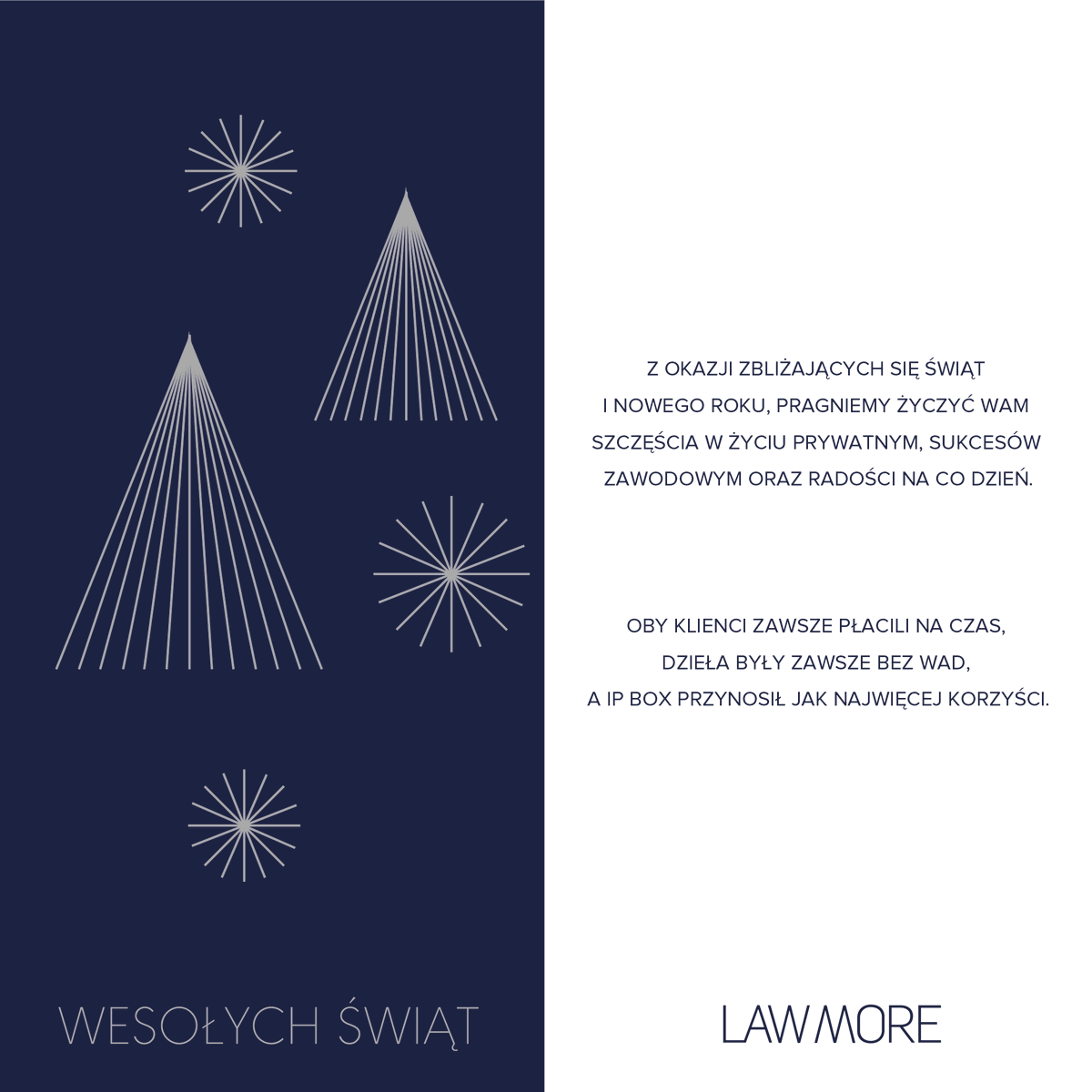 Ten rok nie należał do najłatwiejszych, widzimy to zarówno po naszych klientach, jak i po naszych bliskich. Tym bardziej życzymy Wam więc chwili spokoju i odpoczynku w nadchodzących dniach. Niech te dni będą przepełnione ciepłem, radością i poczuciem wspólnoty z najbliższymi.