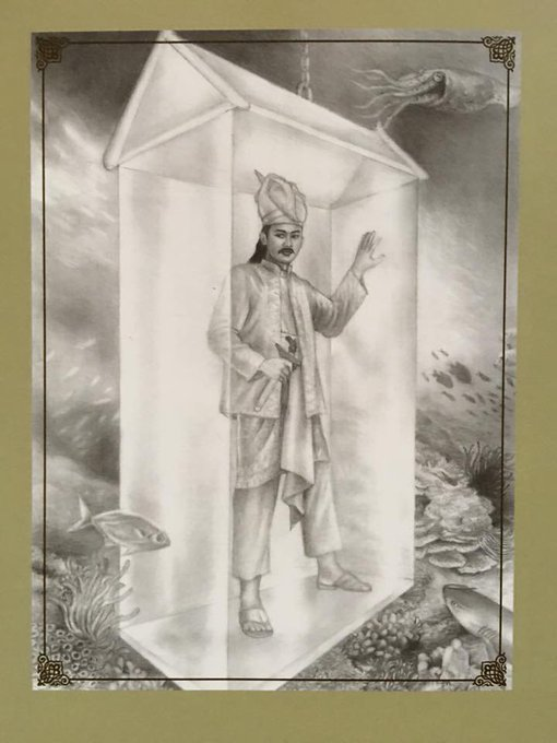 Tanpa panjang akal dipintal, Raja Suran menempa peti kaca kejap berpesawat daripada tukang di Temasek itu. Lalu diarahkan kapalnya ke tengah laut, menghala ke China. Dengan peti kacanya, Raja Suran turun sendirian ke laut dalam. Menjadi Raja Pertama yang menjejalah lautan.