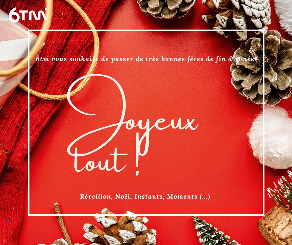 ✨✨Après une année 2020 pour la moins … inattendue, nous vous souhaitons à tous la meilleure des pauses en cette fin d'année. 
Toutes les équipes de #6TM vous souhaitent de très belles fêtes ! ✨✨

Prenez soin de vous !