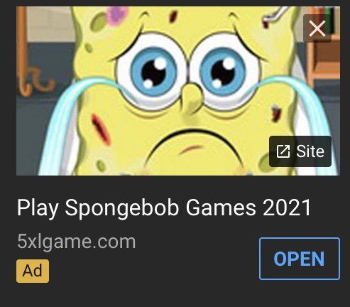 AnnoyingYTAds's tweet photo. time to play spongebob games https://t.co/vbQZ9wYSiE