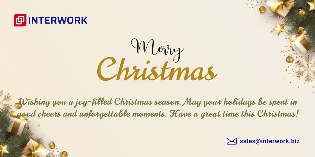Interworksoft's tweet image. Wishing you a joy-filled Christmas season. May your holidays be spent in good cheers and unforgettable moments. Have a great time this Christmas!!!
#InterworkSoftwareSolutions #Christmas #ChristmasEve #Christmas2020 #Holidays