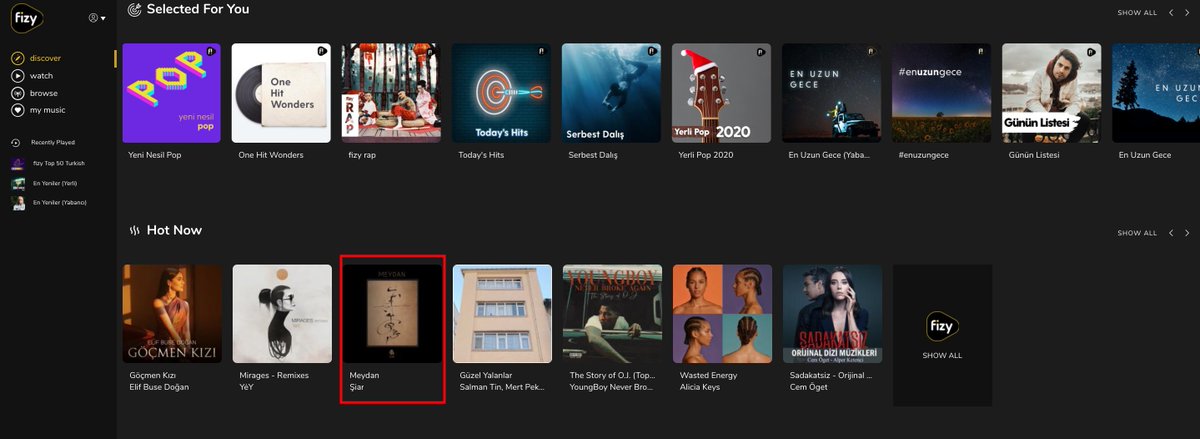 Meydan, Fizy'de Sıcak Sıcak'ta.
bit.ly/37Luy2M
<a href="/fizy/">fizy</a> <a href="/BadeMuzik/">Bade Müzik</a> <a href="/gtrmedianews/">gtrmedia</a>