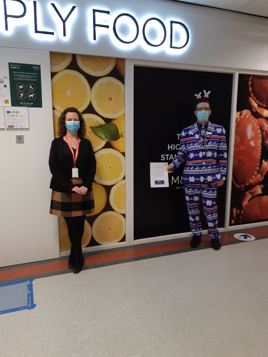 Grateful and festive thanks to our ever helpful, ever cheerful chums from Markied who were nominated for an Orange Award. ARI staff appreciate you one and all. Thank you for staying open this Christmas! #proudtobeNHSG