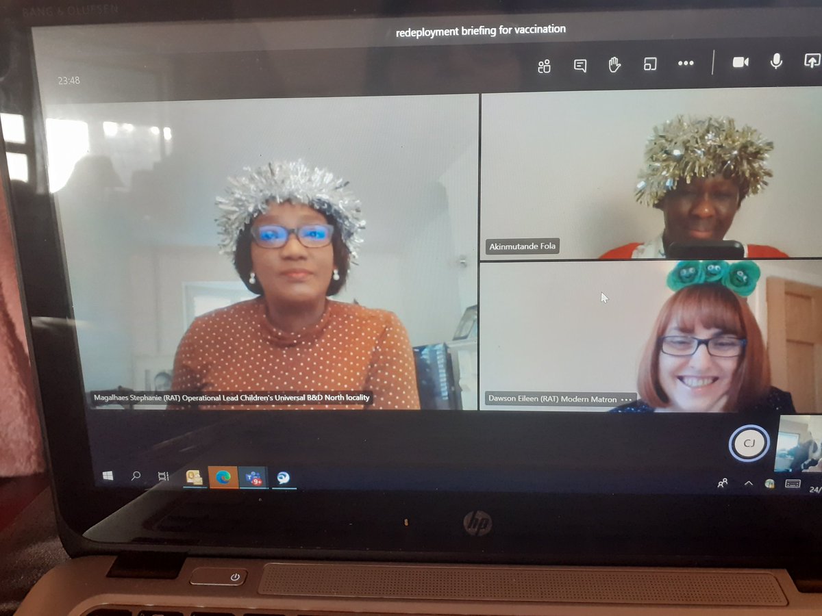 joy_coutts's tweet photo. B&amp;D Childrens universal leads huddling planning the support for vaccinations @FolaAkinmutande @StephanieMaga15 @melwilliams21 @NELFT @Catgirl1205 https://t.co/o4aZwtLI19