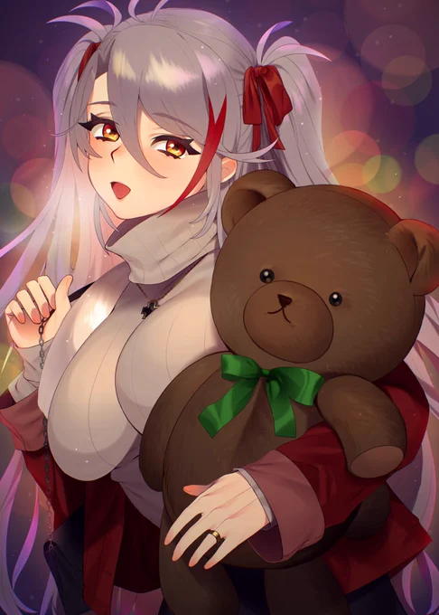 オイゲンとクリスマスデート??
「ふふ、かわいい『クマちゃん』ね」

#アズールレーン #アズレン 