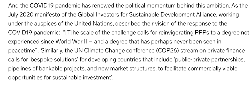 if you think this is a conspiracy theory, think again: Mark Carney's COP26 proposals on private finance call for Development as Derisking to address the climate crisis in developing countries