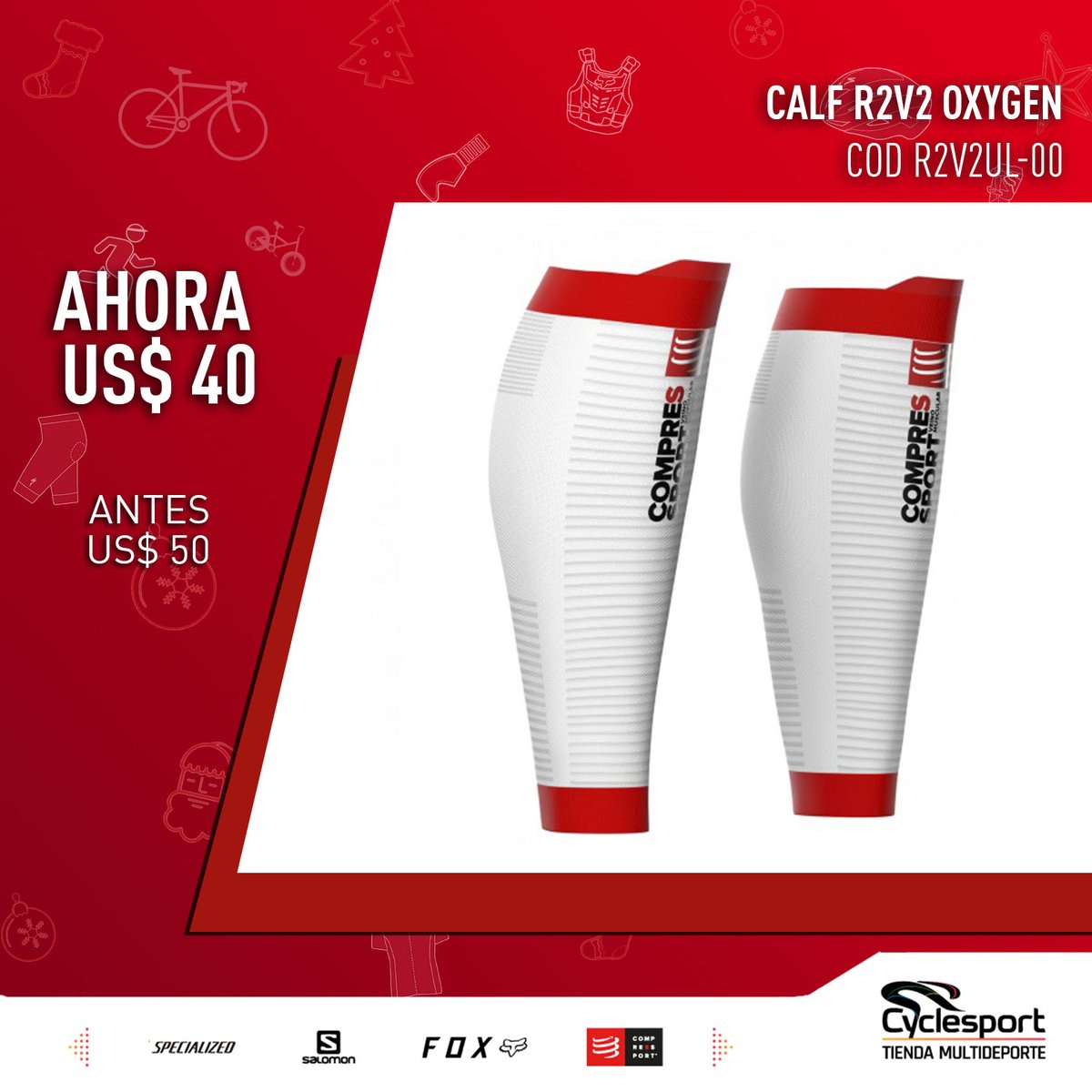 Las pantorrilleras #compressport de alto rendimiento icónicas sirven para reducir la vibración del músculo y aumentar el rendimiento en cualquier disciplina. 
#cyclesport #celebramoslasfiestascontigo