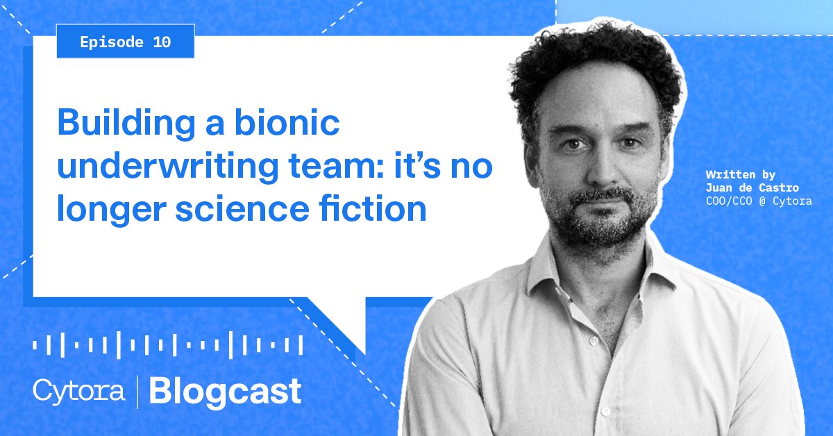 It’s time for our final blogcast of 2020! We hear from <a href="/juan_de_castro/">Juan de Castro</a> on why building a bionic underwriting team is no longer science fiction, following a recent webinar with <a href="/AIGinsurance/">AIG</a> &amp; <a href="/DescartesUWing/">Descartes Underwriting</a>

bit.ly/34CWqUE

#underwriting #AI #insurance <a href="/ITI_Insurtech/">Insurtech Insights</a>